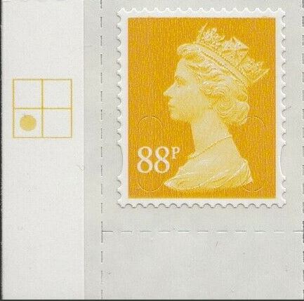 2013 GB - SGU2931 88p Yellow (W) 2B M13L Box Single c1r2 MNH